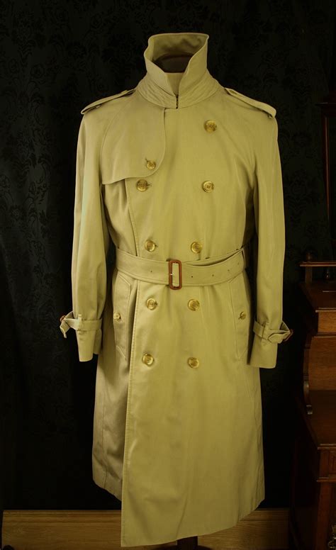 burberry trench coat men vintage|Burberry trench second hand.